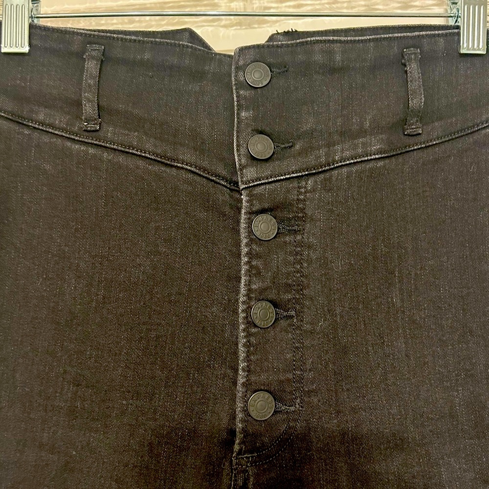 Express High Rise Button Front Jeans - Picture 7 of 15